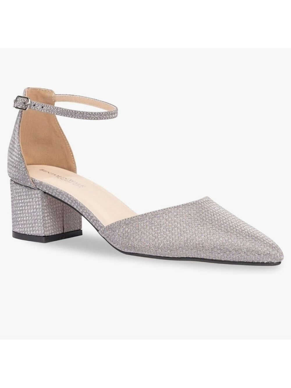 Benjamin WalkTouch Ups Women's Silver Tegan Heeled Sandal NWOT KinSize 7